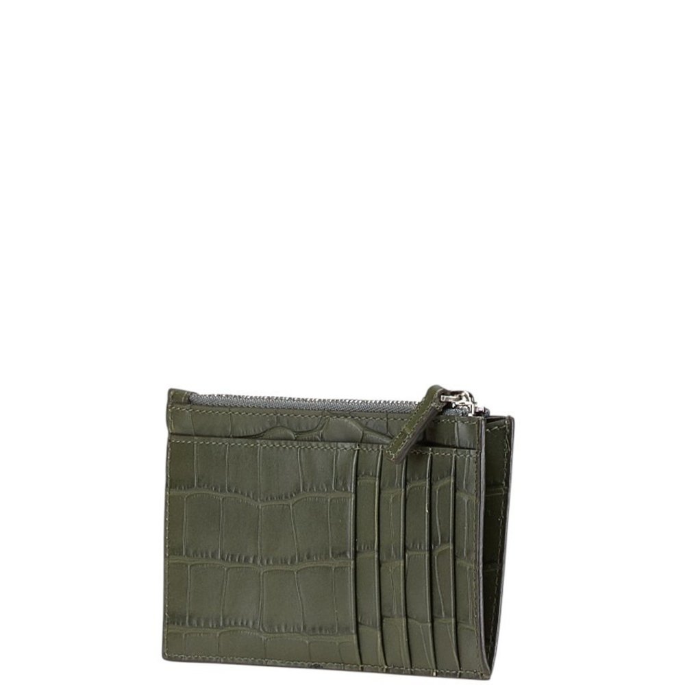 Balenciaga Embossed Card Case, Coin and Fragment Case 640535 Khaki Green - Picture 2 of 10